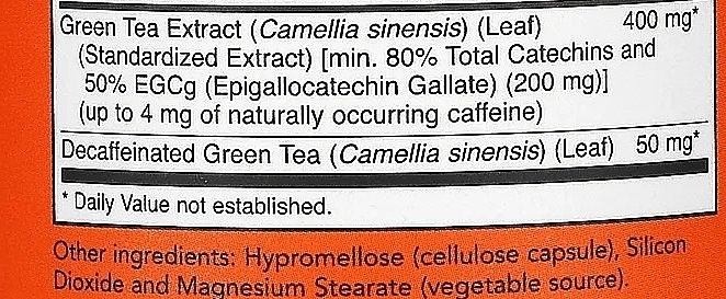 Green Tea Extract, EGCg 400mg - Now Foods EGCg Green Tea Extract — photo N4