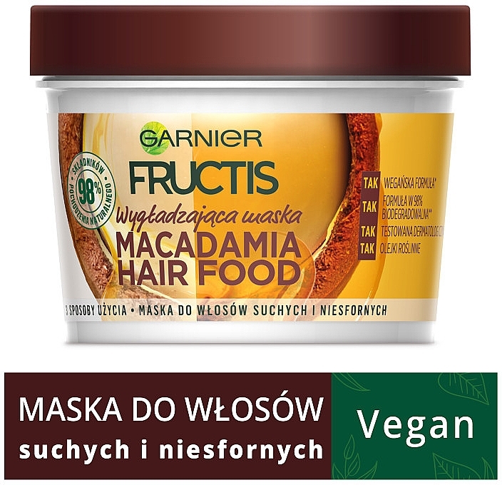 Hair Mask - Garnier Fructis Macadamia Hair Food Mask — photo N4