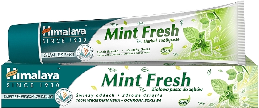 Refreshing Toothpaste-Gel - Himalaya Herbals Mint Fresh Herbal Toothpaste — photo N2