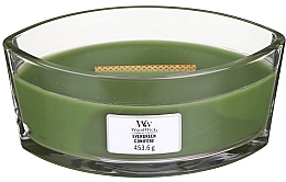 Fragrances, Perfumes, Cosmetics Scented Candle in Glass - Woodwick Hearthwick Flame Ellipse Candle Evergreen