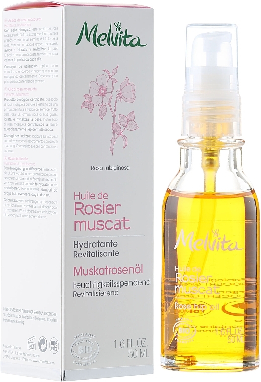 Facial Rose Hips Oil - Melvita Huiles De Beaute Rose Hip Oil — photo N3