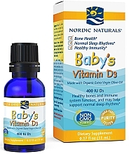 Fragrances, Perfumes, Cosmetics Baby Dietary Supplement "Vitamin D3" - Nordic Naturals Baby's Vitamin D3 400 IU Olive Oil