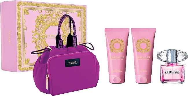 Versace Bright Crystal - Set (edt/90ml + b/lot/100ml + sh/gel/100ml + bag) — photo N1