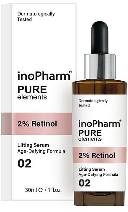 Lifting Face Serum with 2% Retinol - InoPharm Pure Elements 2% Retinol Lifting Serum — photo N1