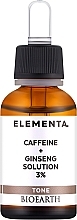 Fragrances, Perfumes, Cosmetics Caffeine & 3% Ginseng Face Serum - Bioearth Elementa Tone Caffeine + Ginseng Solution 3%