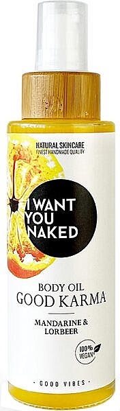 Mandarin & Bay Body Oil - I Want You Naked Good Karma Body Oil — photo N1