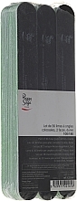 Fragrances, Perfumes, Cosmetics Double-Sided Nail File Set "Grandiose", 100/180, black - Peggy Sage 2-Way Washable Nail Files 