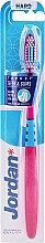 Toothbrush Hard Target, pink with blue - Jordan Target Teeth & Gums Hard — photo N1