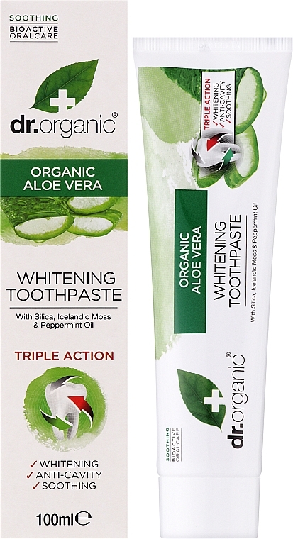 Toothpaste "Aloe Vera" - Dr. Organic Aloe Vera Whitening Toothpaste — photo N2