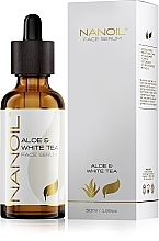 Fragrances, Perfumes, Cosmetics White Tea Face Serum for All Skin Types - Nanoil Aloe & White Tea Face Serum