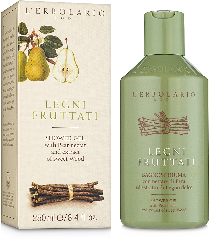 Bath Foam & Shower Gel "Fruits & Roots" - L'erbolario Bagnoschiuma Legni Frutatti — photo N1