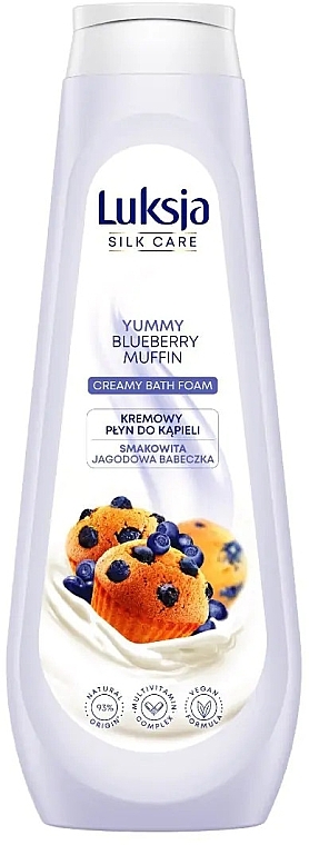 Bath Foam "Yummy Blueberry Muffin" - Luksja Silk Care Yummy Blueberry Muffin Creamy Bath Foam — photo N4
