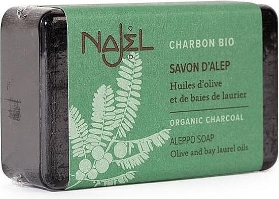 Aleppo Soap with Organic Charcoal, Olive and Bay Laurel Oils - Najel Aleppo Soap Olive and Bay Laurel Oils — photo N1