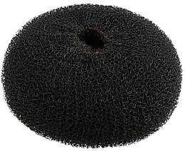 Hair Bun Maker, round, black, 110 mm - Lussoni Hair Bun Ring Black — photo N1