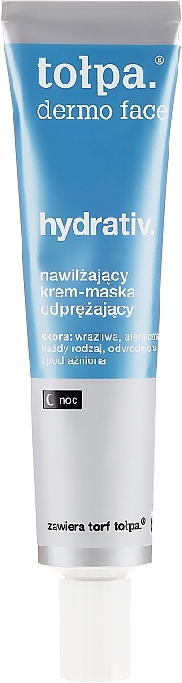 Night Moisturizing Cream Mask for Face - Tolpa Dermo Face Hydrativ Face Mask — photo N2
