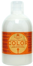 Colored & Dry Hair Shampoo - Kallos Cosmetics Color Shampoo With Linseed Oil  — photo N1