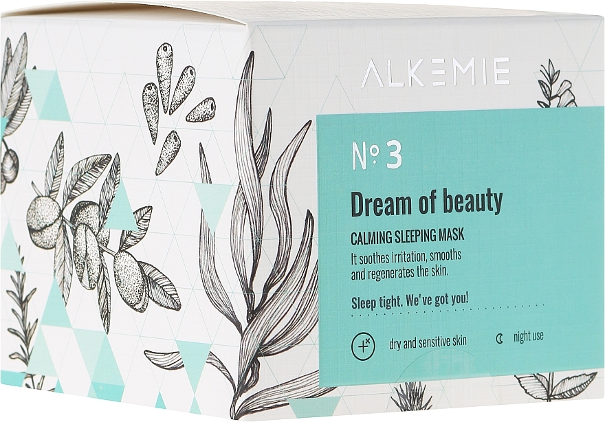 Night Face Mask - Alkmie Dream Of Beauty Calming Sleeping Mask — photo N4