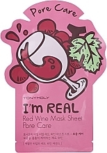 Fragrances, Perfumes, Cosmetics Facial Sheet Mask - Tony Moly I'm Real Red Wine Mask Sheet