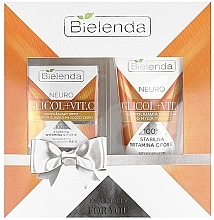 Fragrances, Perfumes, Cosmetics Set - Bielenda Neuro Glicol + Vit.C Set (cr/50ml + emulsion/150g)