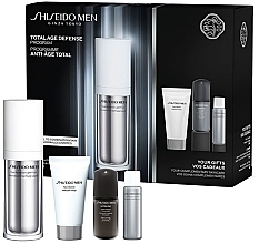 Fragrances, Perfumes, Cosmetics Set - Shiseido Men Total Age Defense (fluid/70ml + cleanser/30ml + conc/10ml + fluid/7ml)