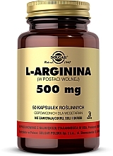 Fragrances, Perfumes, Cosmetics L-Arginine Dietary Supplement, capsules, 500 mg - Solgar L-Arginine