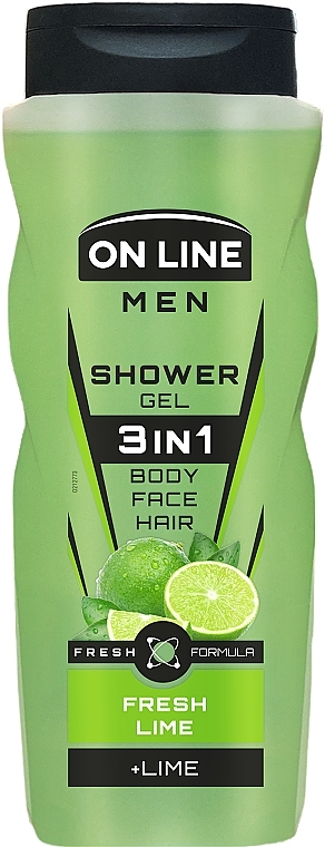 Shower Gel 3 in 1 - On Line Men Fresh Lime Shower Gel — photo N1