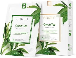 Cleansing Sheet Mask for Combination Skin - Foreo Green Tea Sheet Mask — photo N2