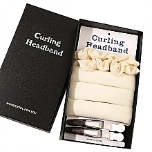 Curling Set, creamy, 5 products - Ecarla Curling Headband — photo N1