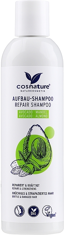 Repair Almond & Avocado Shampoo - Cosnature Repair Shampoo Almonds & Avocado — photo N1