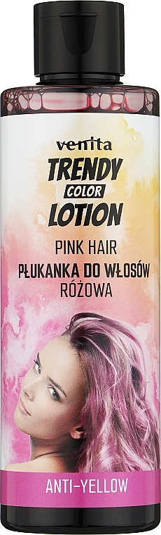 Blonde & Grey Hair Conditioner - Venita Salon Anty-Yellow Blond & Grey Hair Color Rinse Pink — photo N3