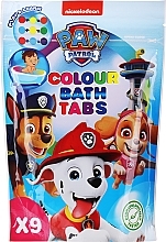 Effervescent Colored Bath Tablets, blue packaging - Nickelodeon Paw Patrol Movie Colour Bath Tabs — photo N1