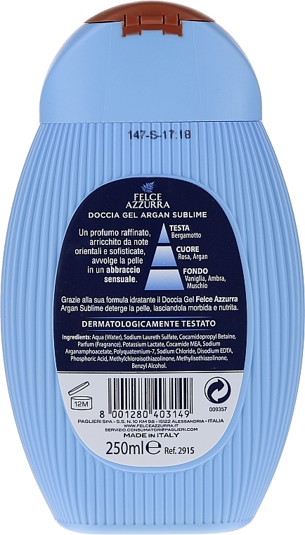 Shower Gel "Argan" - Paglieri Azzurra Shower Gel — photo N2