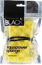 Men Shower Sponge, yellow - Suavipiel Black Aqua Power Sponge — photo N1