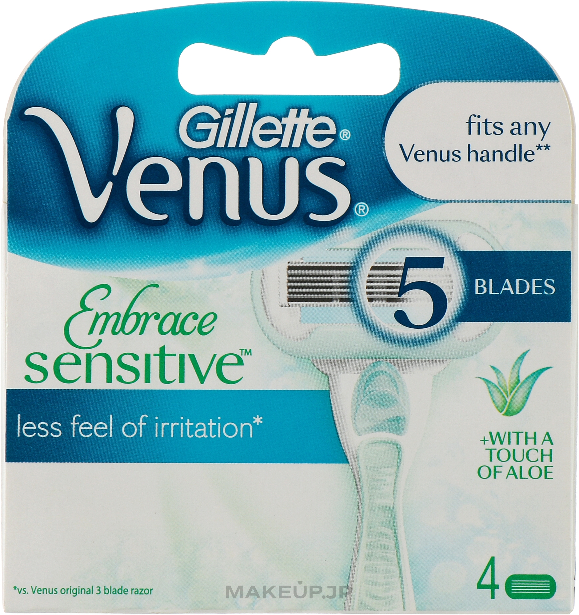 Shaving Razor Refills, 4 pcs. - Gillette Venus Embrace Sensitive — photo 4 szt.