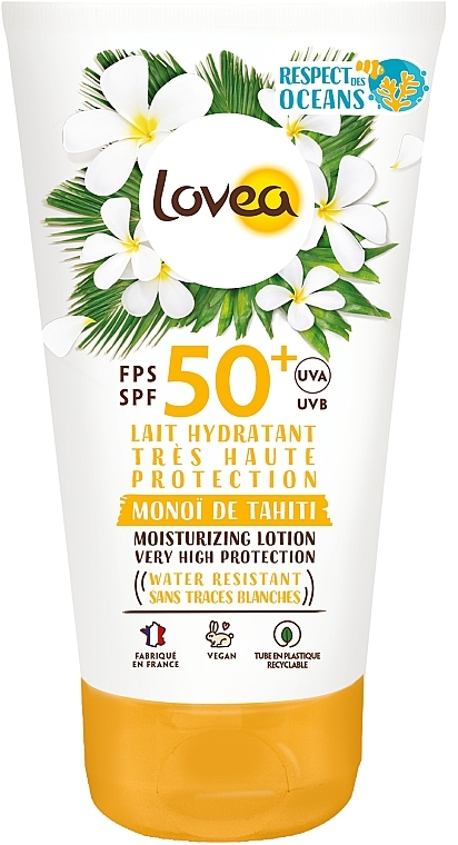 Moisturizing Sun Lotion SPF50+ - Lovea Monoi de Tahiti Moisturizing Lotion SPF50+ — photo N1