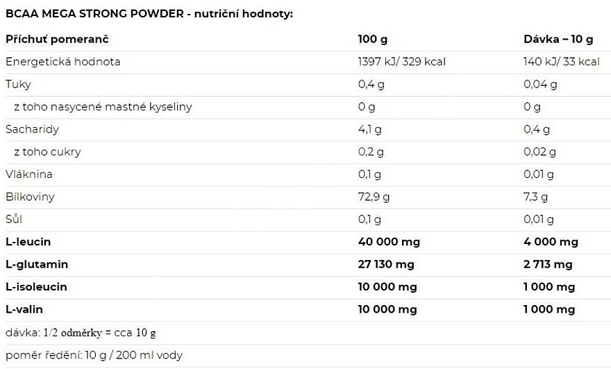 Orange Amino Acid - Nutrend BCAA 4:1:1 Powder Orange — photo N2