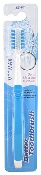 Toothbrush, soft, blue - Better Regular Soft Blue Toothbrush — photo N2