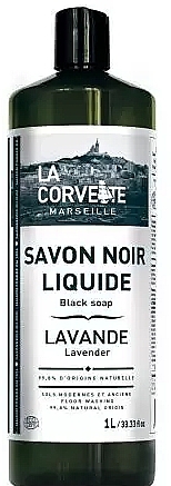 Black Liquid Soap "Linseed Oil & Lavender" - La Corvette Liquid Soap — photo N1