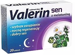 Dietary Supplement Tablets - Aflofarm Valerin Sen — photo N1