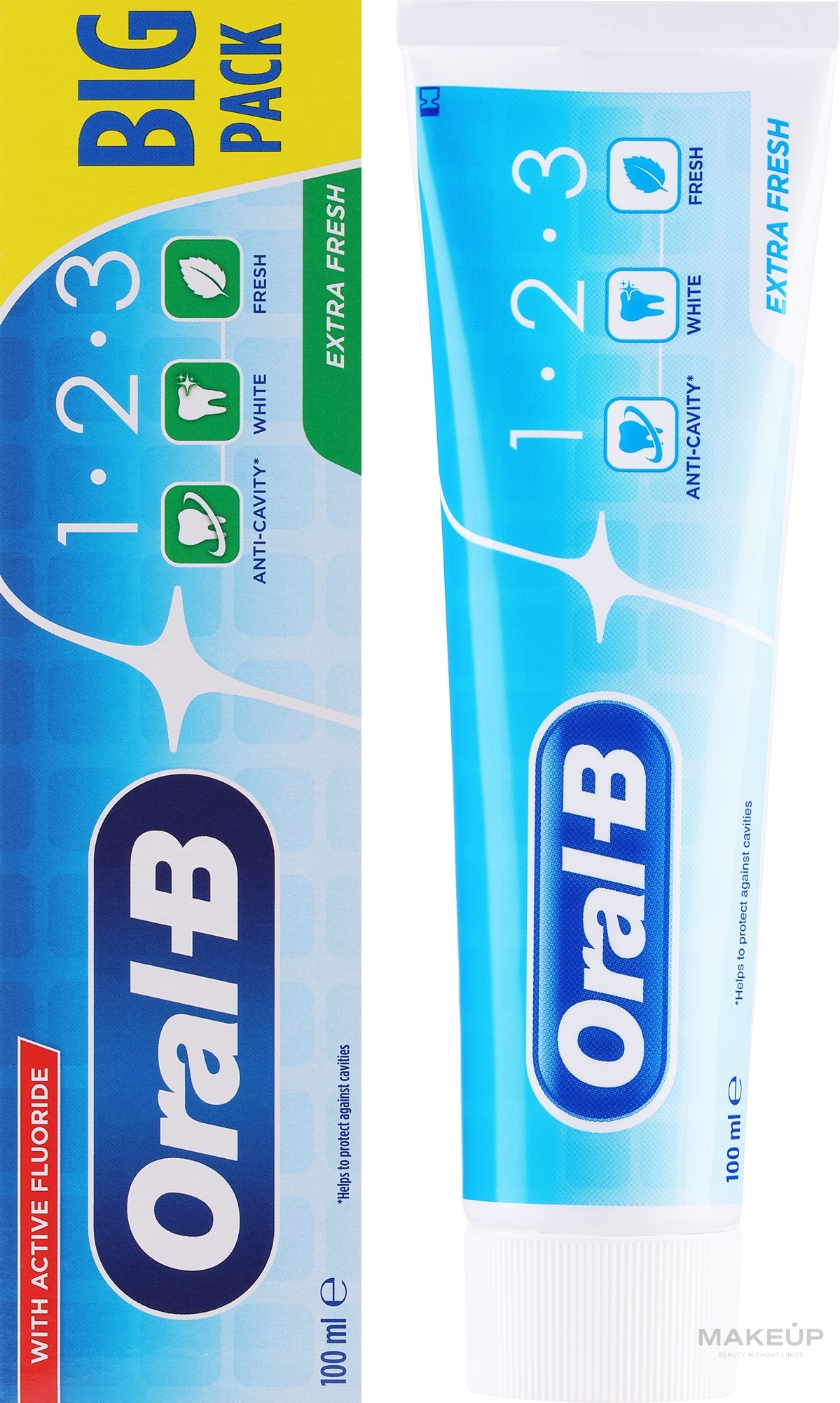 Toothpaste - Oral B 1-2-3 Extra Fresh Toothpaste — photo 100 ml