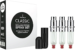 Perfumery Atomizer Set - Travalo Classic HD Black Set (atomiser/3x5ml + case) — photo N2