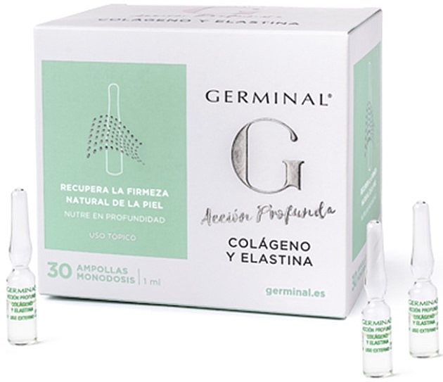 Deep-Acting Face Ampoules with Collagen and Elastin - Germinal Deep Action Collagen And Elastin Ampoules — photo N1