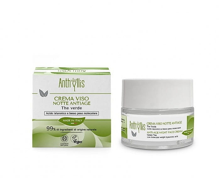 Night Anti-Aging Face Cream with Green Tea - Anthyllis Green Tea Anti-Aging Night Cream — photo N1