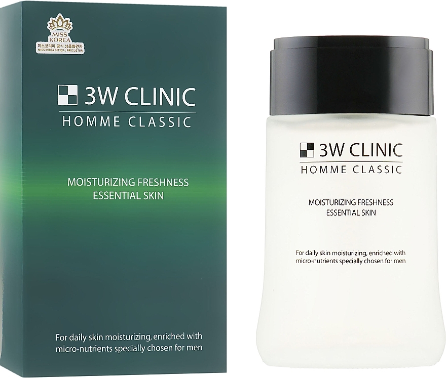 Men Moisturizing & Refreshing Toner - 3w Clinic Homme Classic Moisturizing Freshness Essential Skin — photo N1