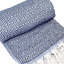 Fragrances, Perfumes, Cosmetics Jacquard Hammam Towel, cotton, blue - Yeye