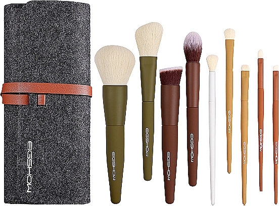 Makeup Brush Set '5 Colours', 9 pcs - Eigshow Beauty Colorful Series Set — photo N1