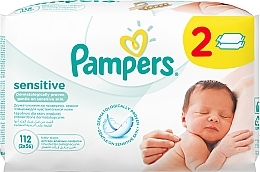 Baby Wet Wipes 'Sensitive', refill 2x56 pcs - Pampers — photo N2