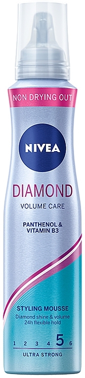 Hair Mousse "Diamond Volume" - NIVEA Diamond Volume Styling Mousse — photo N1