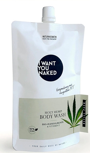 Seed Oil & Vitamin E Shower Gel - I Want You Naked Holy Hemp Body Wash (Refill) — photo N1