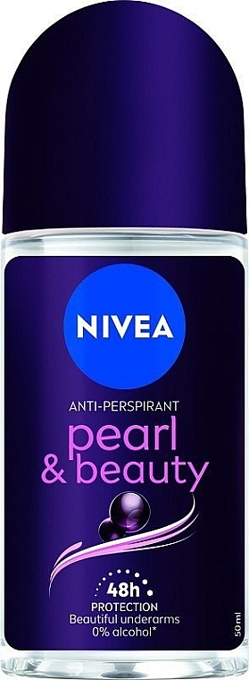 Roll-On Deodorant Antiperspirant with Black Pearl Extract - Nivea Pearl & Beauty Black Deodorant Roll-on — photo N1